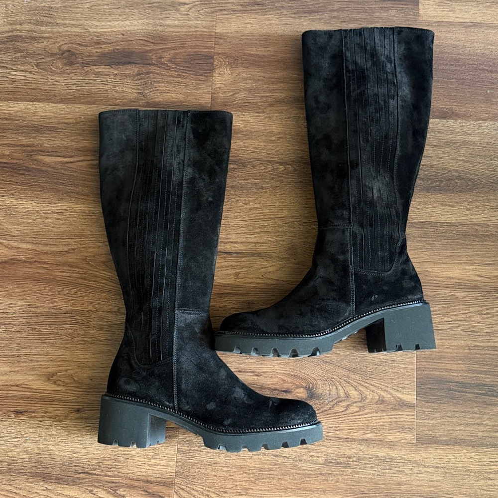 New Paul Green Candice Suede Knee High Boots - Picture 4 of 7